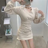 Early Spring High-End Pure Desire Hanging Neck Dress Women Waist Design Autumn And Winter 2025 New Body-Body Ass Skirt