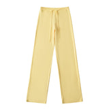 Hottie Summer Thin Drawstring Comfortable Loose Yoga Pants Straight Broad Leg Pants Low Waist Shake Trousers