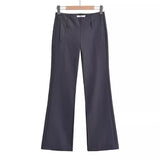 Spice Girls Bunting Temperament Composite Low-Waisted Broad Leg Suit Trousers Trousers Casual Trousers Fashion