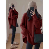 KANING Korean Version Of Gentle Lazy Wind Knitted Women 2026 Autumn And Winter New Solid Color Jacket Sweater Women