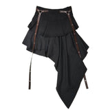 Vintage Splicing Cowboy 100-Folded Skirt Female Summer Temperament Hottie Trendy High-Rise Thin A-Word Short Skirt