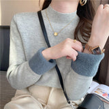 KANING Thicken And Bottom Sweater 2026 Autumn And Winter New Warm One Half High Collar Knitting Shirt