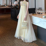 Shake The New Chinese Style Embroidered Dress Women 2026 Summer New French Temperament Screen Yarn Long Skirt