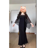 Large Size Women's Pear-Shaped Body With A Dress Summer Fat MM Cover Thin Temperament Dress Shirt Set