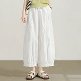 Nine-Legged Trousers Women's Summer Thin 2026 New Loose Straight Air Pants White Trousers
