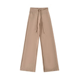 Summer New Yoga Elastic High-Waisted Loose-Rloose Straight Trousers Languid Languid Casual Drag Trousers