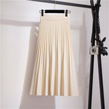 2026 Autumn New Half-Dress Lady Slimming Long High-Waist Knitting Skirt Loose Women Can Wear