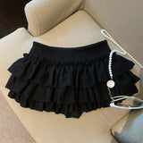 Sweet Wind Multi-Level Spoon Cake Half Dress Girl Spring Summer A Short Skirt
